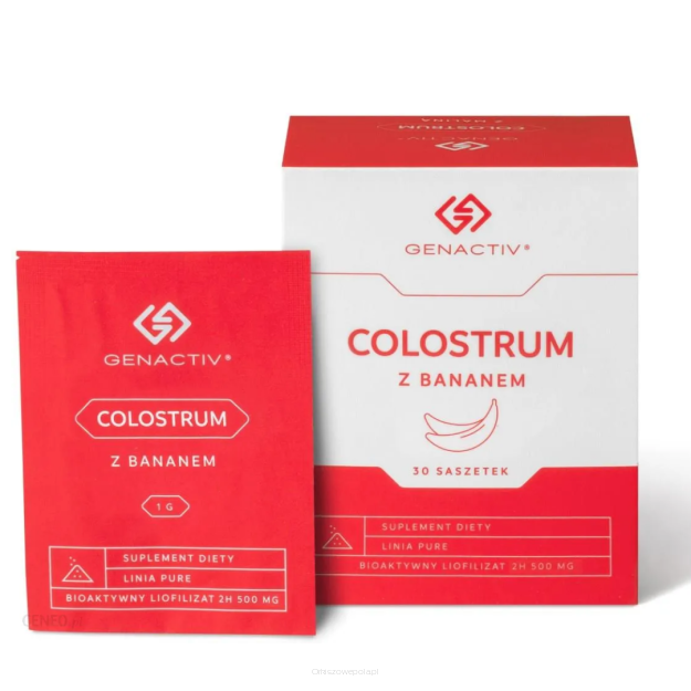 Colostrum z bananem 30 saszetek Genactiv